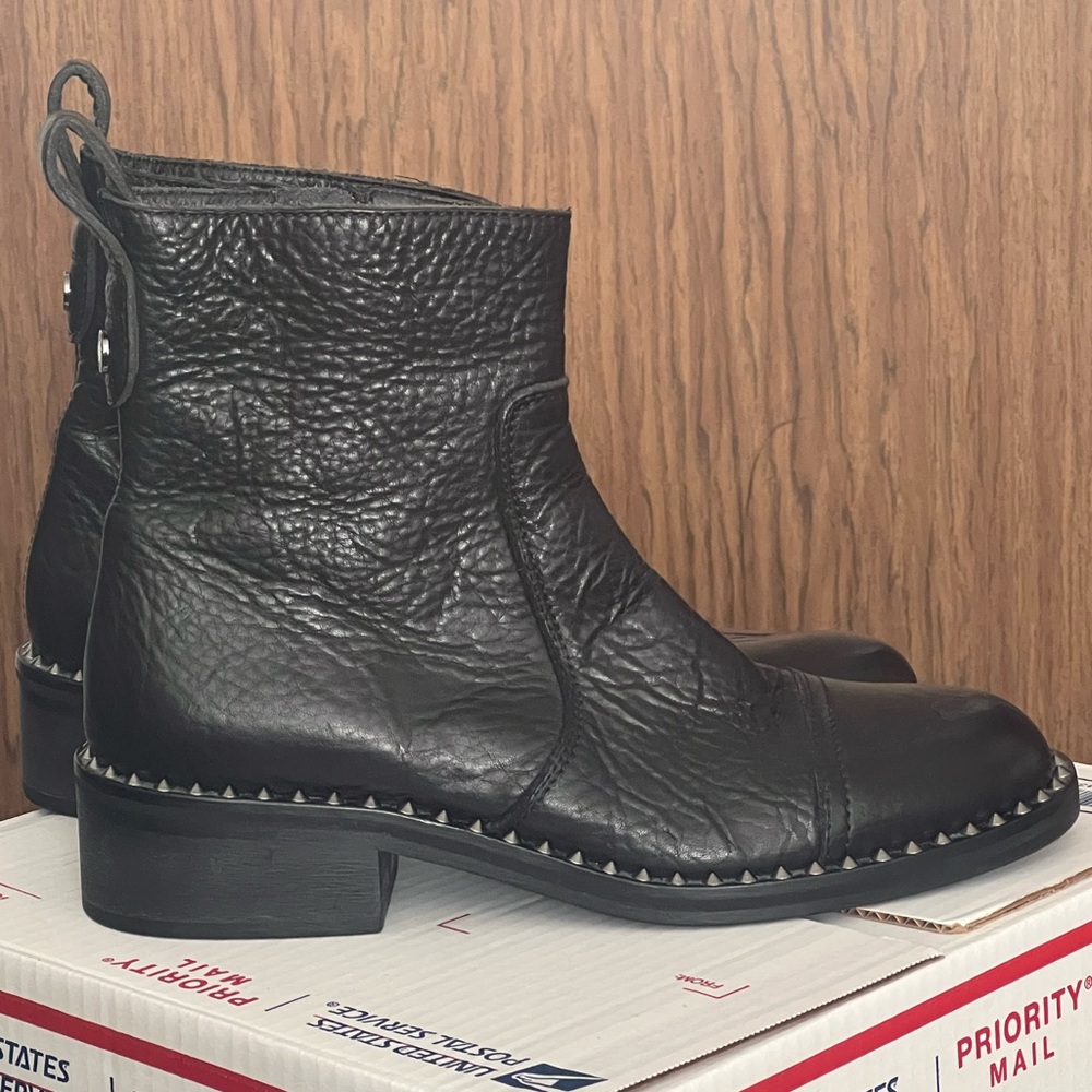 Zadig & Voltaire Black Studded Leather Boots ( floor sample - used )